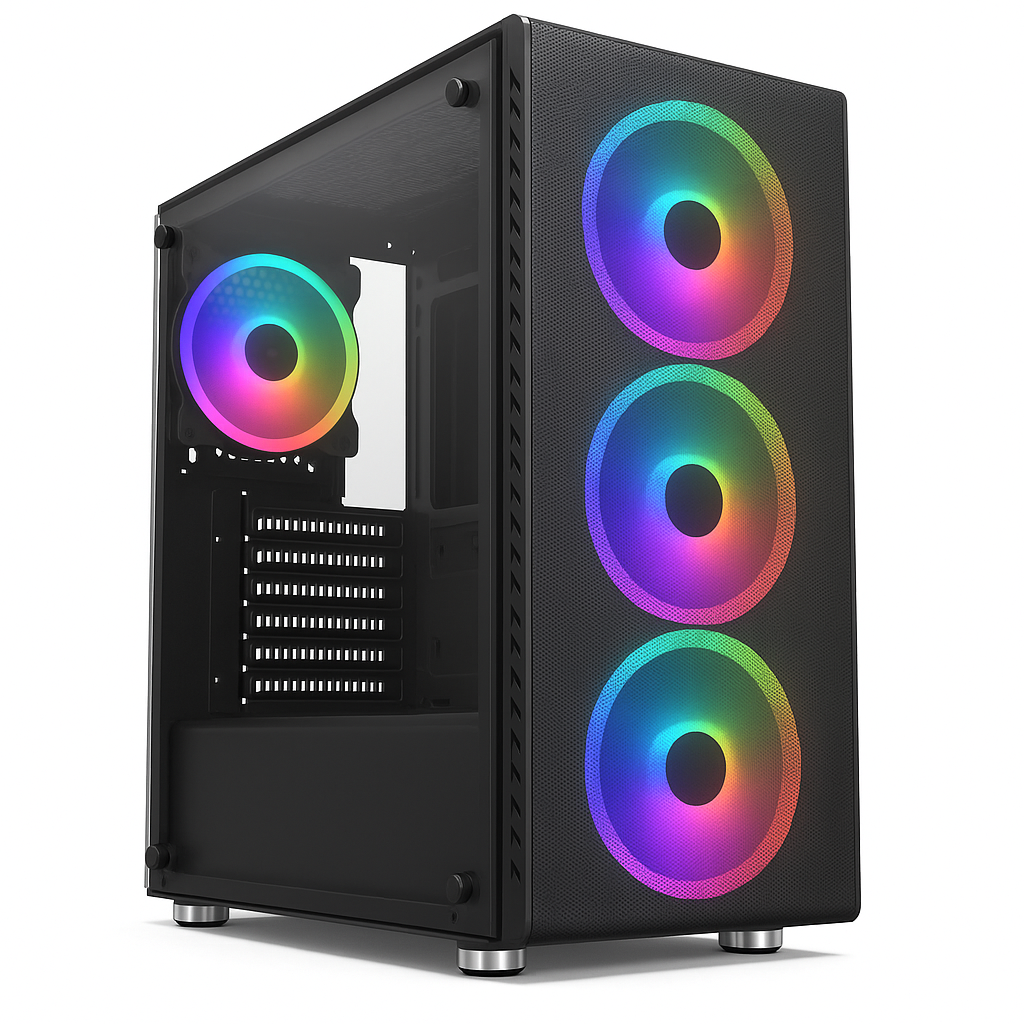 1stCOOL MiddleTower RAINBOW 4, AU, USB3.0, 4x RGB fan