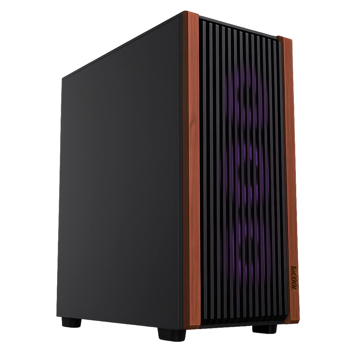 1stCOOL MiddleTower G6 Noble, AU, USB3.0, USB-C, Wood Decor, 3xfan